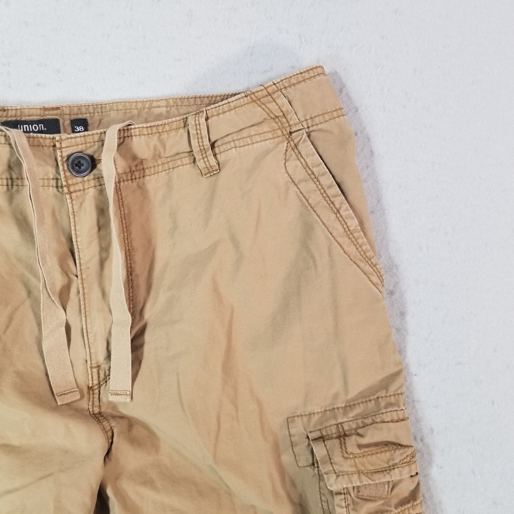 Union cargo shorts men's 38x14 Brown cotton grunge streetwear skate Seatle - Picture 3 of 14